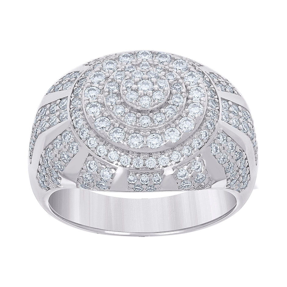 925 Sterling Silver Mens 2.45ct Moissanite Fashion Ring Size 12 - SLV-137057