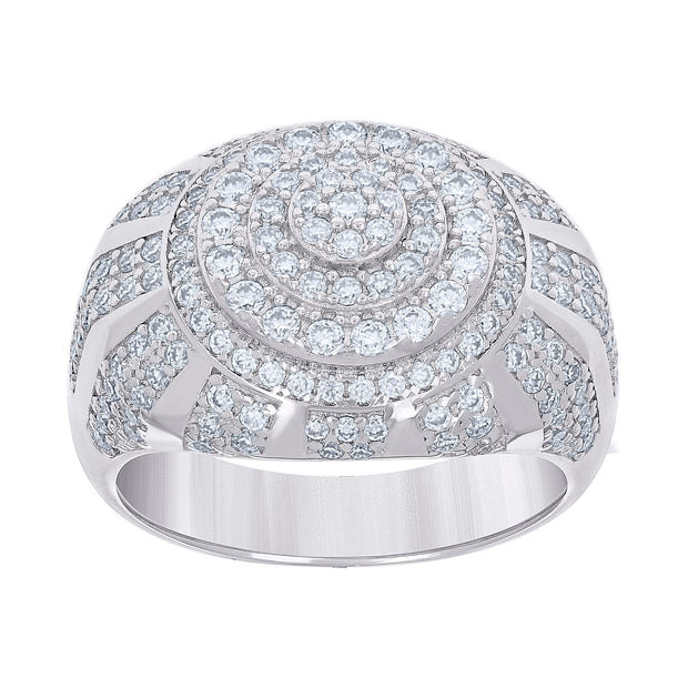 925 Sterling Silver Mens 2.45ct Moissanite Fashion Ring Size 12 - SLV-137057