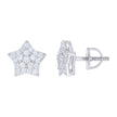 925 Sterling Silver Womens 0.55ct Moissanite Star Fashion Stud Earrings 
