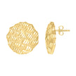 10kt Yellow Gold Womens Nugget Round Stud Earrings