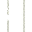925 Sterling Silver Solid Pave Classic Figaro Silver Plated 100 4.0mm-7