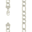 925 Sterling Silver Solid Pave Classic Figaro Silver Plated 400 14.0mm-26