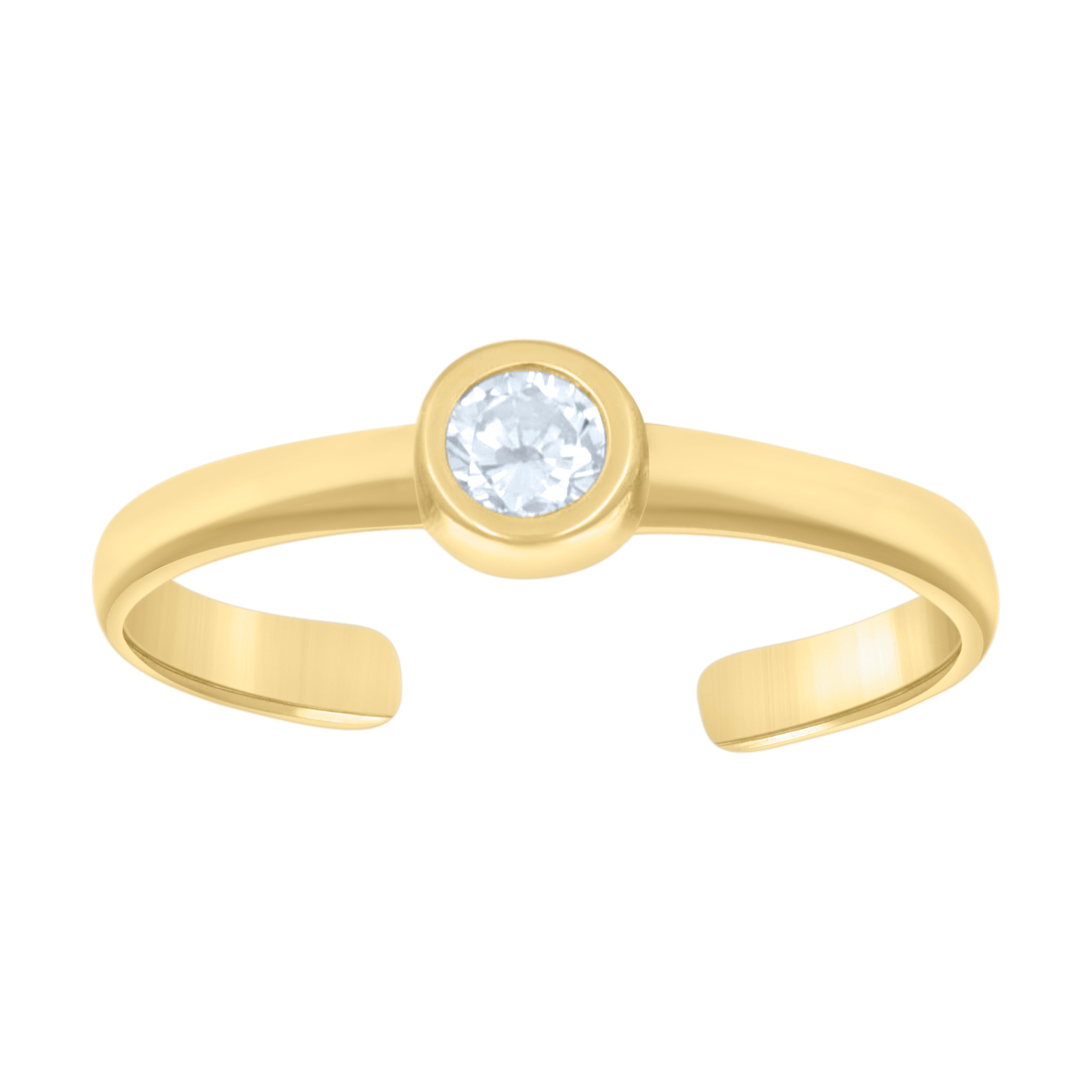 10kt Yellow Gold Womens Cubic-Zirconia Fashion Toe Ring