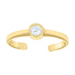 10kt Yellow Gold Womens Cubic-Zirconia Fashion Toe Ring