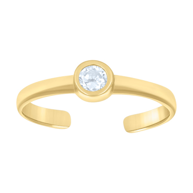 10Kt Gold Cz Toe Ring