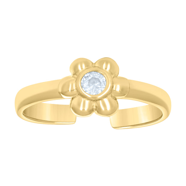 10Kt Gold Cz Toe Ring
