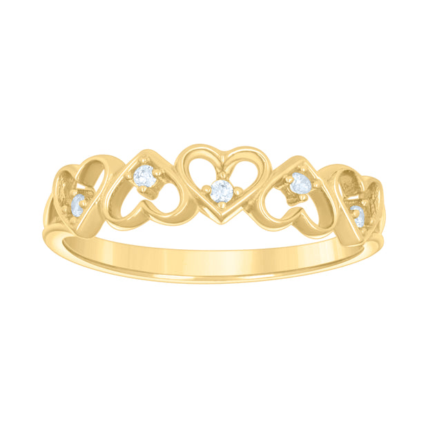 10Kt Gold Cz Ring