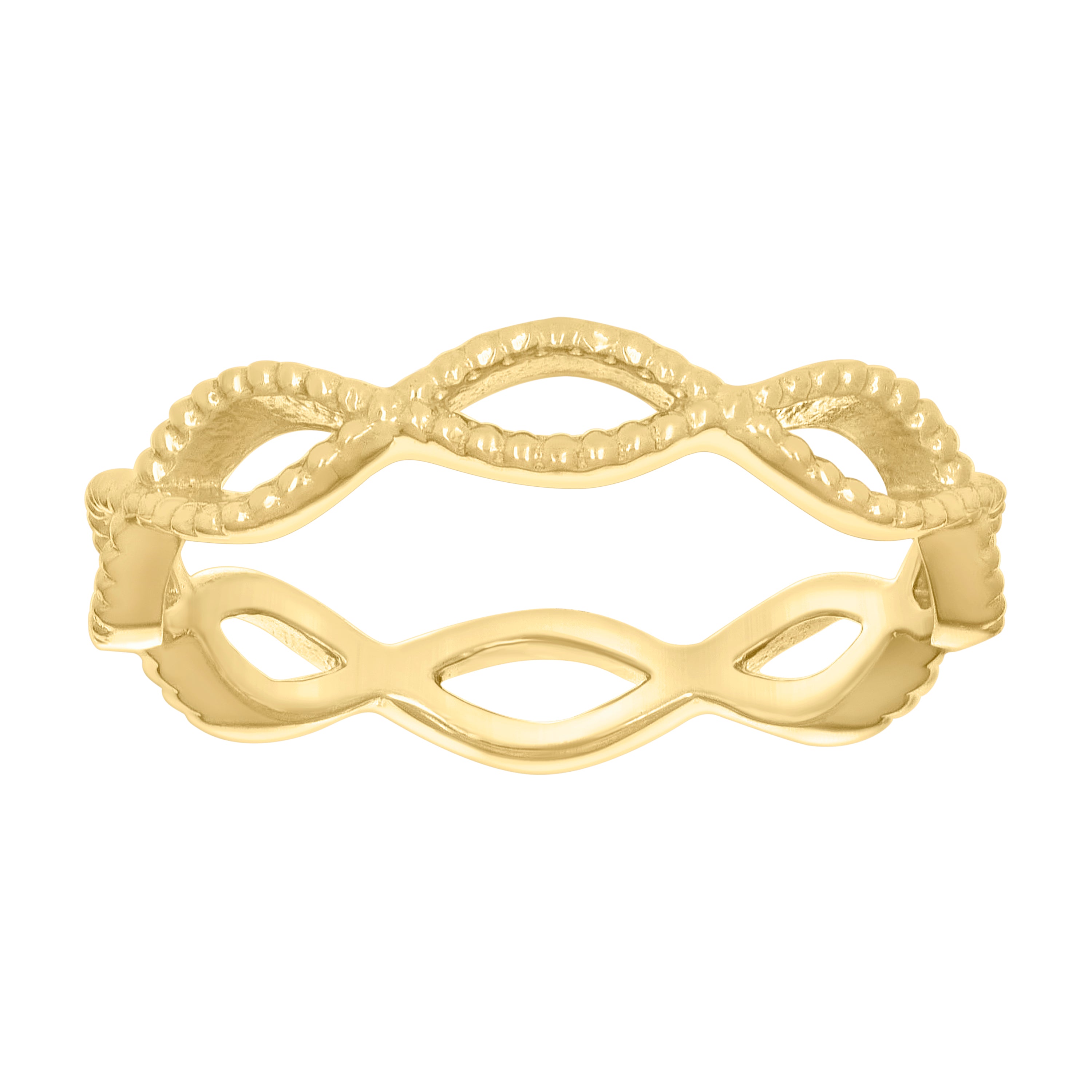 10kt Yellow Gold Womens Infinity Love Ring
