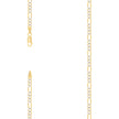 925 Silver Pave Super Flat Figaro Chain 3.6mm