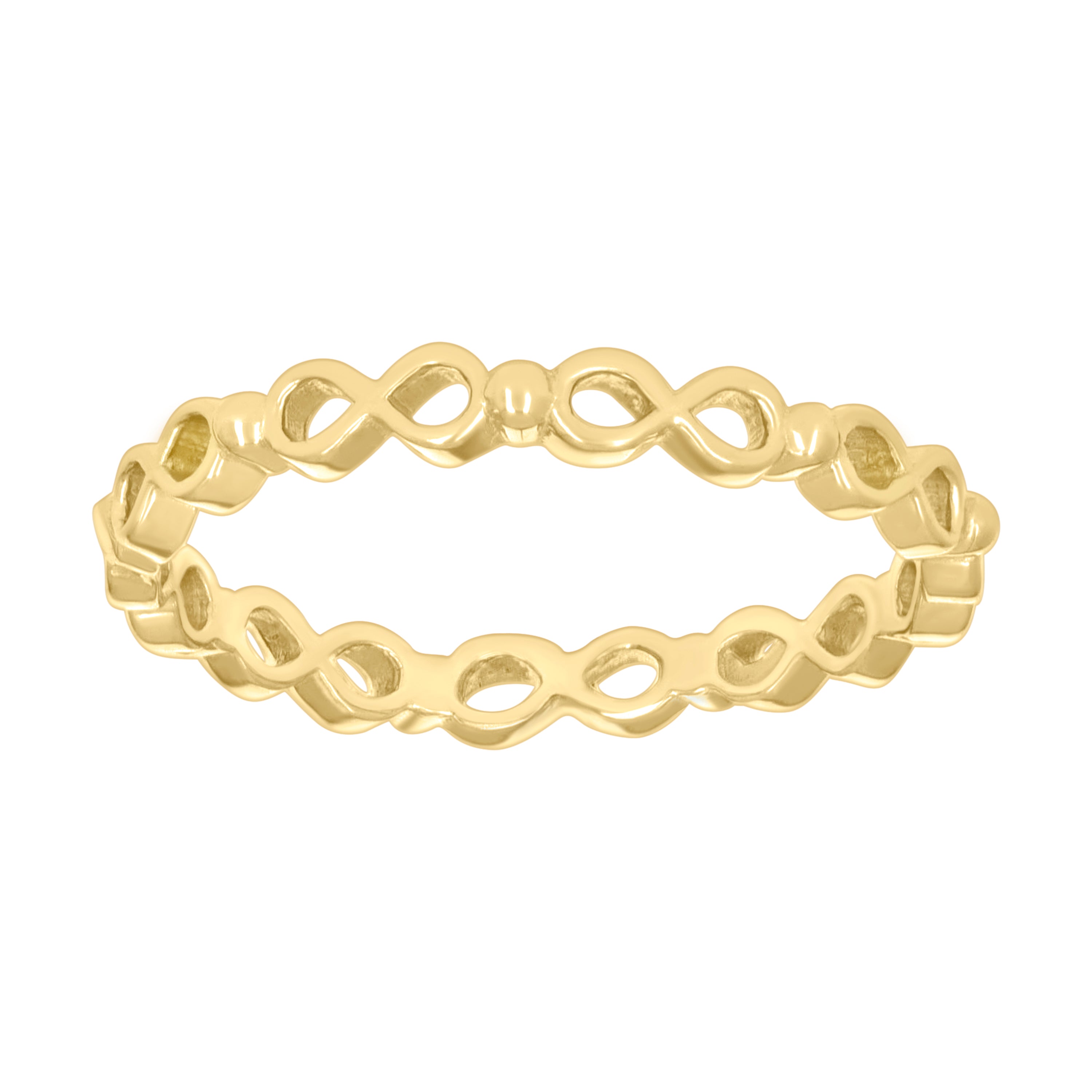 10kt Yellow Gold Womens Infinity Love Ring