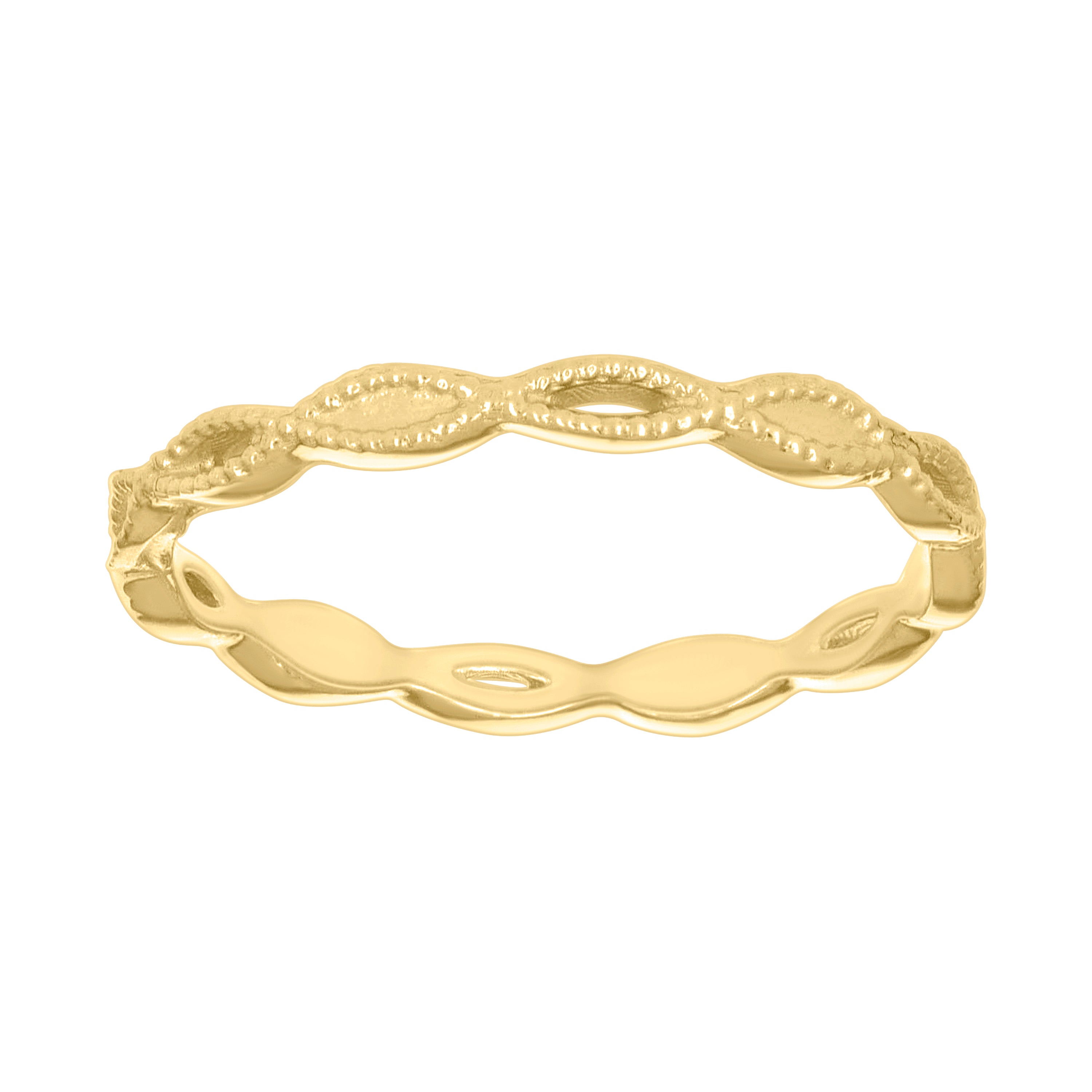 10kt Yellow Gold Womens Infinity Love Ring