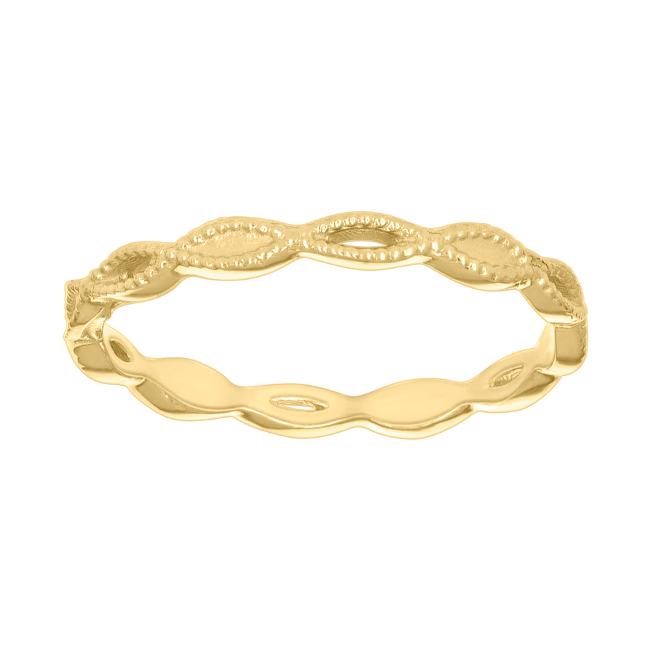 10kt Yellow Gold Womens Infinity Love Ring