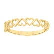 10kt Yellow Gold Womens Love Multi Hearts Ring
