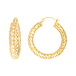 10kt Yellow Gold Womens Hollow Round Hoop Earrings