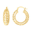10kt Yellow Gold Womens Hollow Round Hoop Earrings