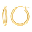 14kt Yellow Gold Womens Round Fashion Hoop Earrings