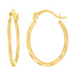 14kt Yellow Gold Womens Round Twisted Hoop Earrings