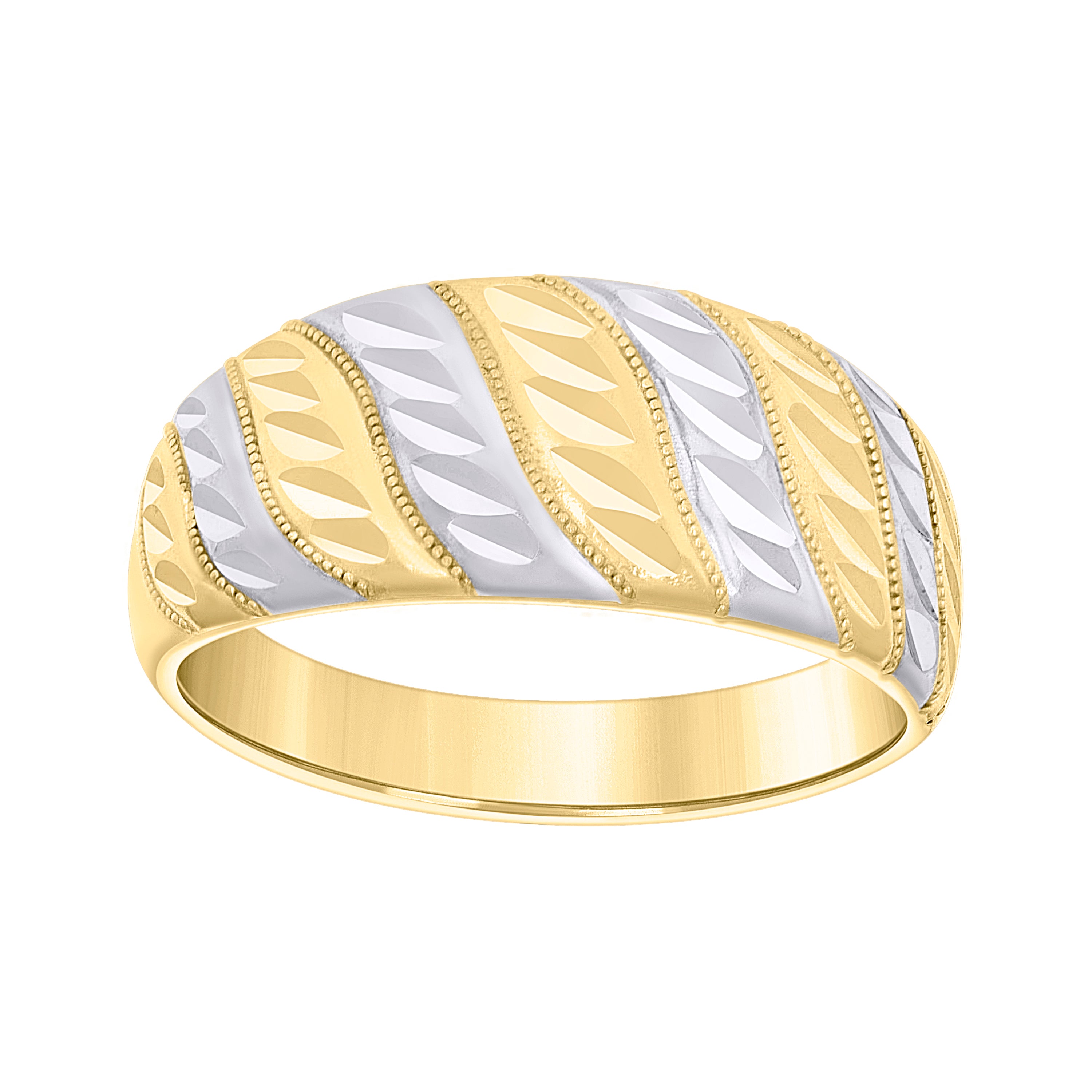 10kt Two-tone Gold Womens Fashion Ring