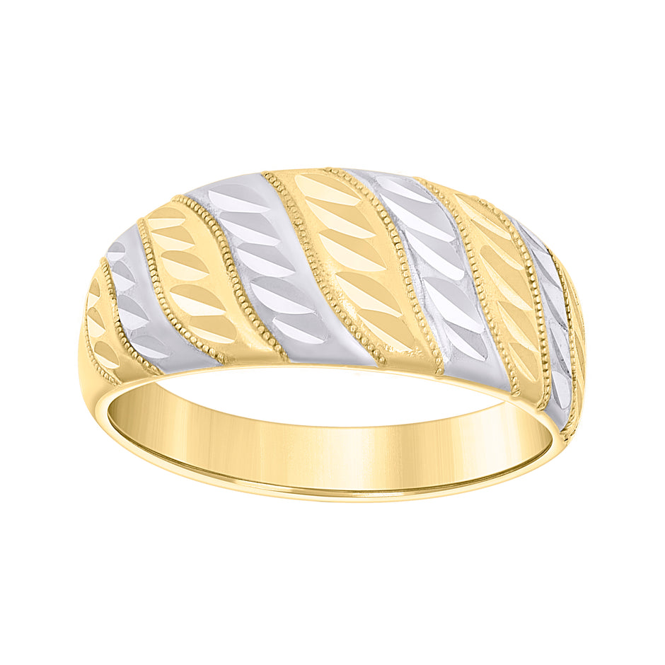 10kt Two-tone Gold Womens Fashion Ring