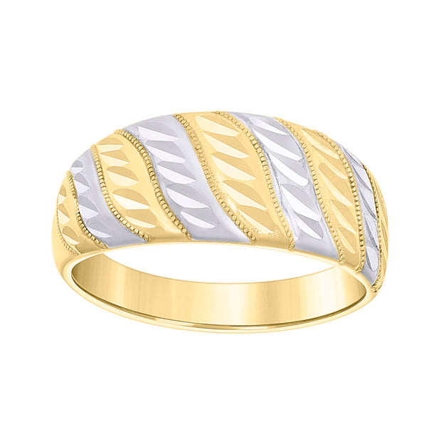10kt Two-tone Gold Womens Fashion Ring