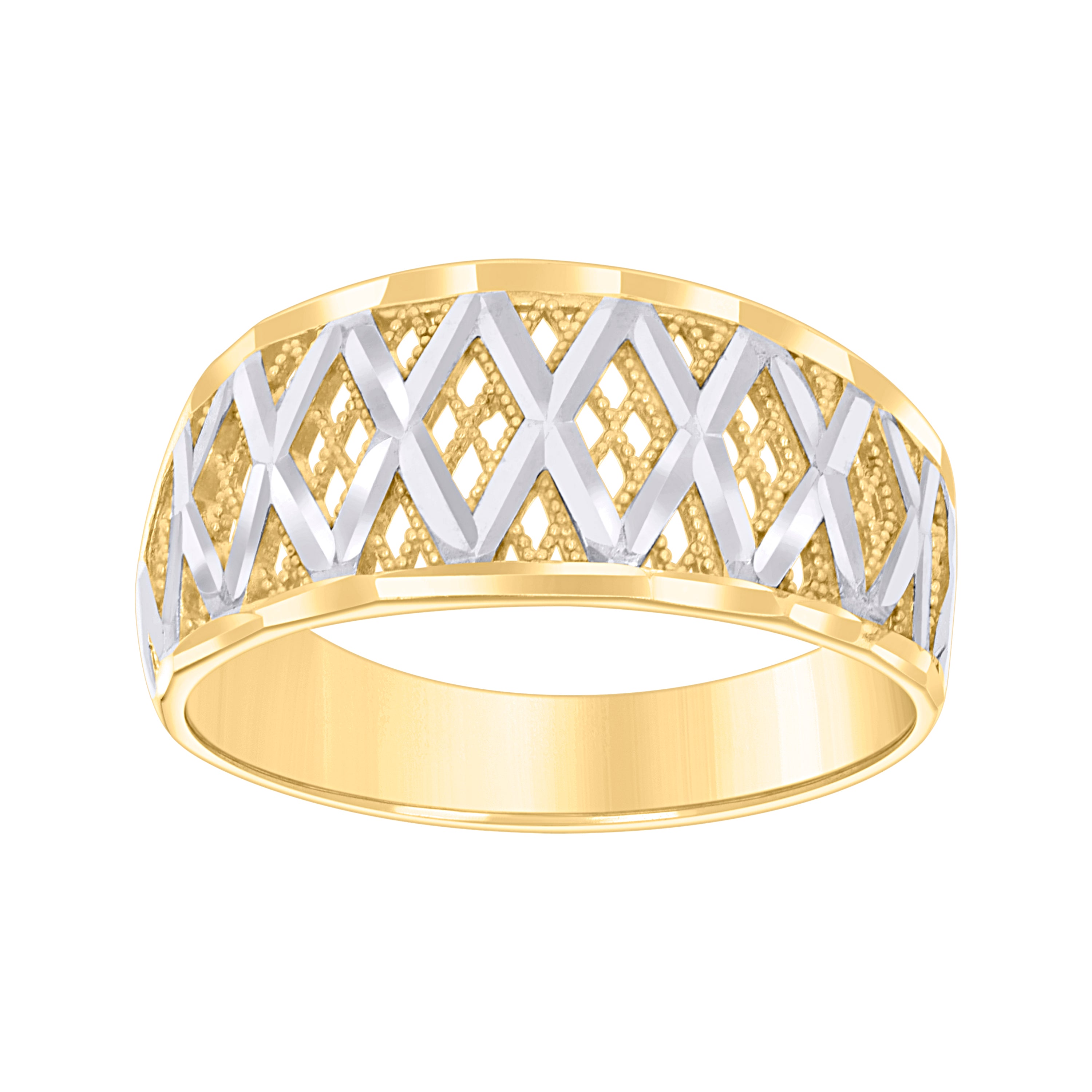 10kt Two-tone Gold Womens Fashion Ring