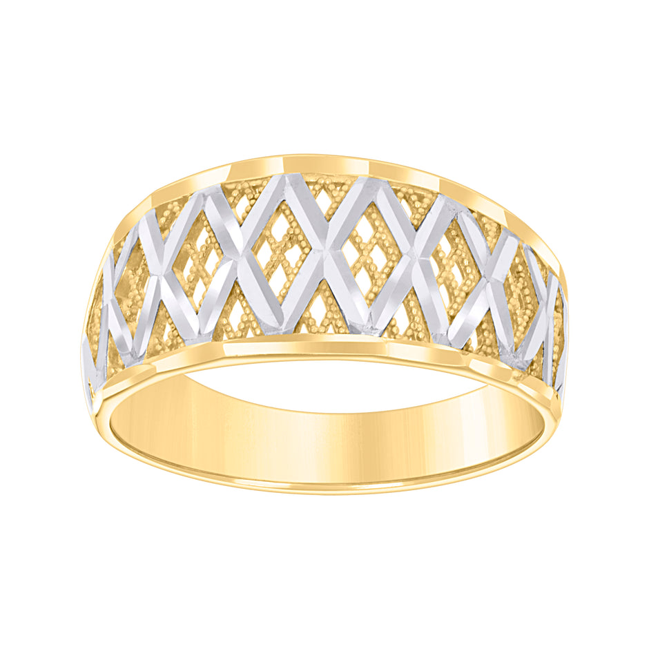 10kt Two-tone Gold Womens Fashion Ring