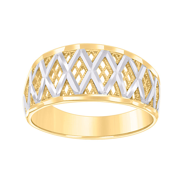 10kt Two-tone Gold Womens Fashion Ring