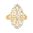 10kt Two-tone Gold Womens Fashion Ring