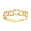 10kt Yellow Gold Womens Multi Hearts Ring