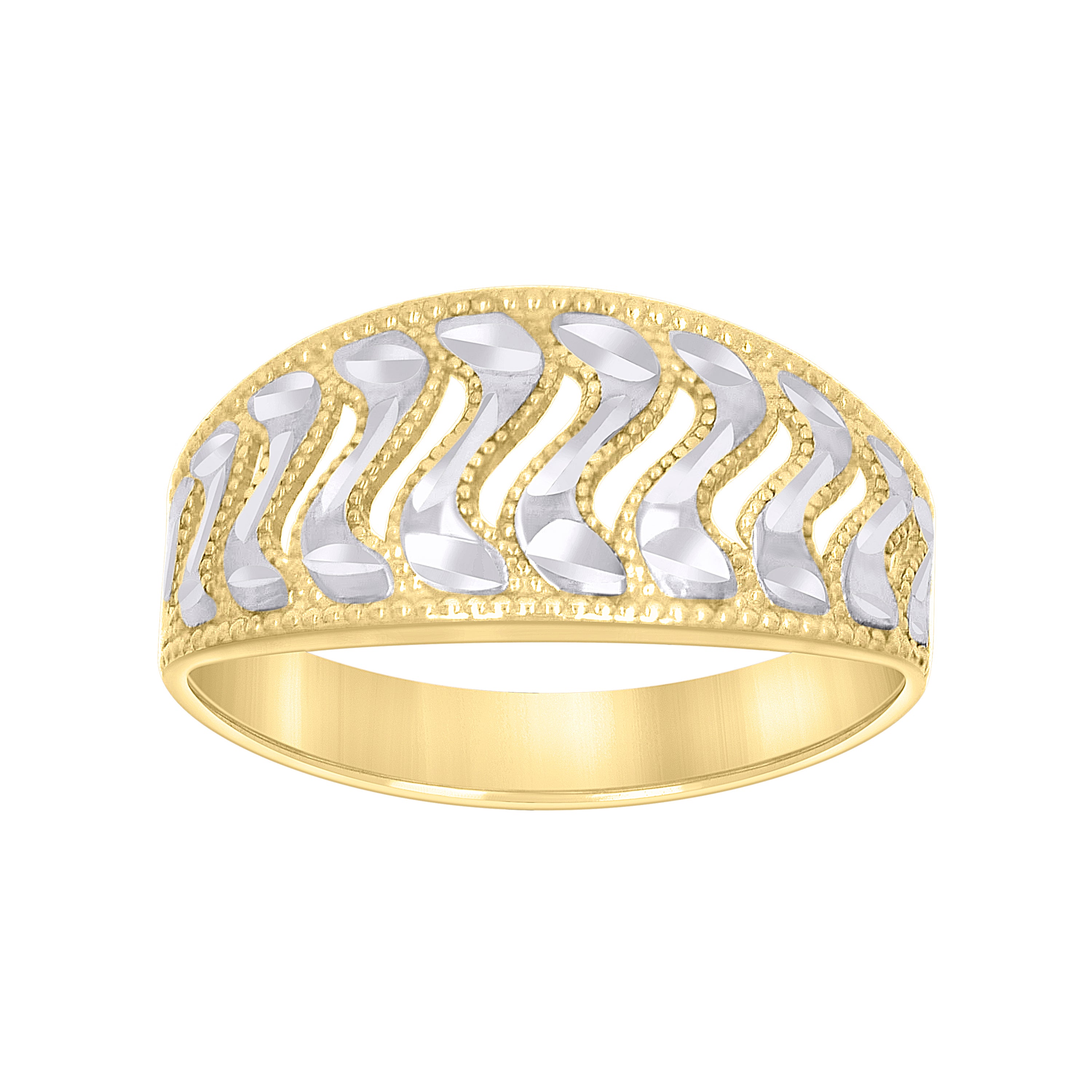 10kt Two-tone Gold Womens Fashion Ring