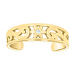 10kt Yellow Gold Womens Cubic-Zirconia Floral Fashion Toe Ring