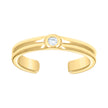 10kt Yellow Gold Womens Cubic-Zirconia Fashion Toe Ring