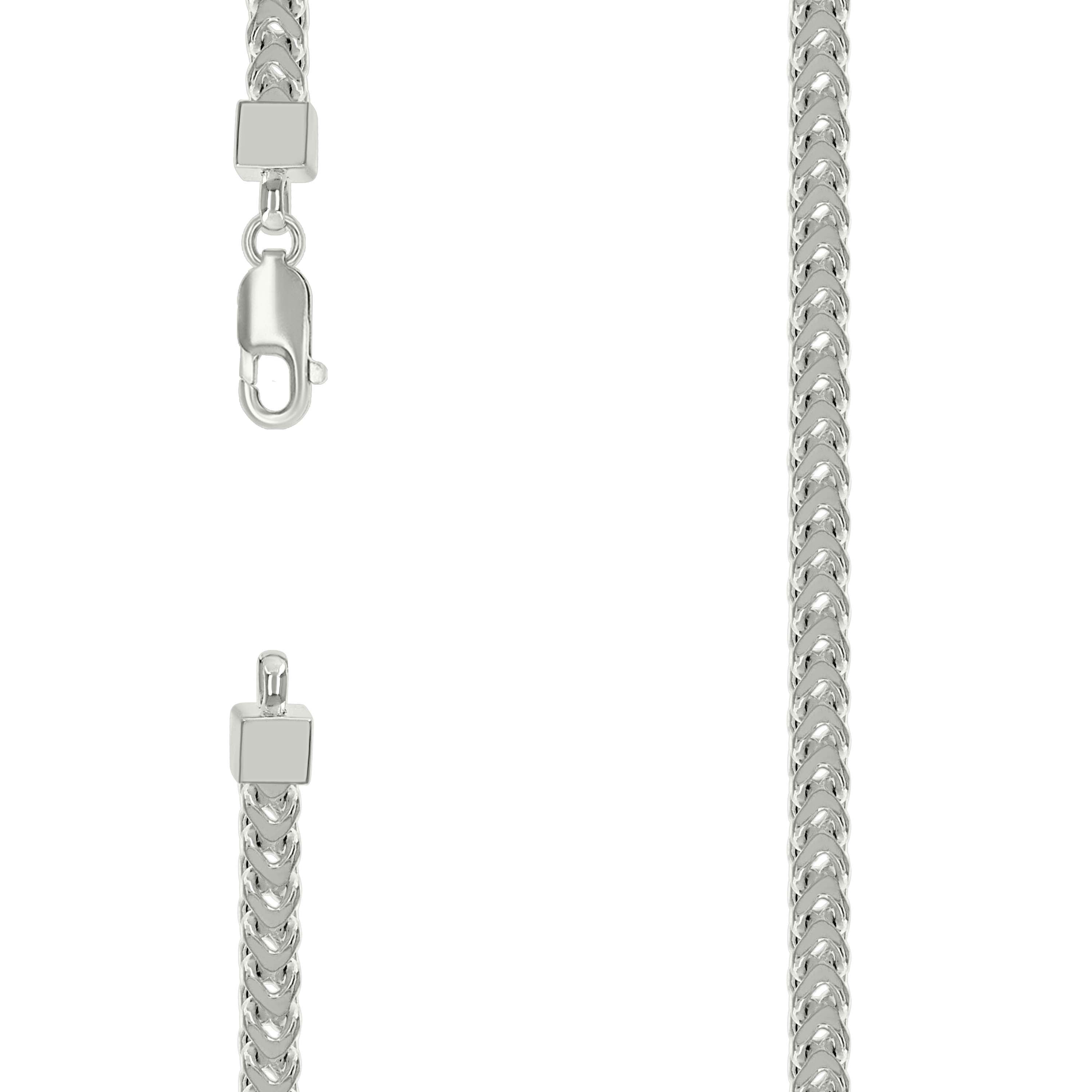 925 Sterling Silver Hollow Franco Chain Silver 120 4.2mm-9 - SLV-137940