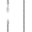 925 Sterling Silver Hollow Franco Chain Rhodium 100 3.6mm-16 - SLV-137960