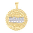 14kt Two-tone Gold Mens Last Supper Religious Pendant