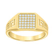 14kt Yellow Gold Mens Cubic-Zirconia Square Head Fashion Ring