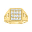 14kt Yellow Gold Mens Cubic-Zirconia Square Head Fashion Ring