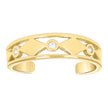 14kt Yellow Gold Womens Cubic-Zirconia Fashion Toe Ring