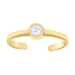 14kt Yellow Gold Womens Cubic-Zirconia Fashion Toe Ring