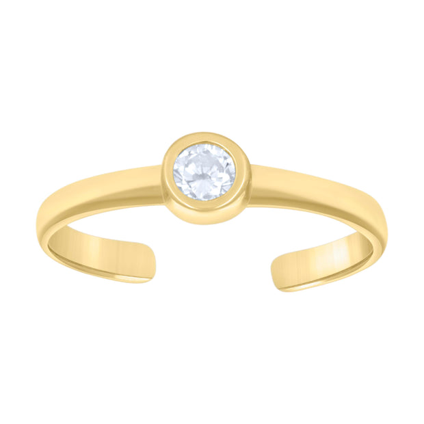 14Kt Gold Cz Toe Ring