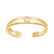 14kt Yellow Gold Womens Cubic-Zirconia Fashion Toe Ring
