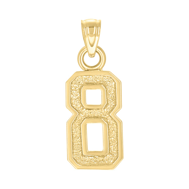 14Kt Gold Pendant Number "8"