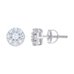 925 Sterling Silver Womens 0.63ct Moissanite Fashion Round Stud Earrings 