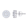 925 Sterling Silver Womens 1.53ct Moissanite Fashion Round Stud Earrings 