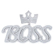 925 Sterling Silver Mens 7.55ct Moissanite BOSS Fashion Charm Pendant 