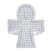 925 Sterling Silver Mens 3.15ct Moissanite Ankh Cross Religious Ring S9