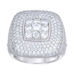 925 Sterling Silver Mens 6.542ct Moissanite Square Head Fashion Ring S11 - SLV-138320