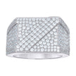 925 Sterling Silver Mens 2.65ct Moissanite Square Head Fashion Ring Size 10 - SLV-138327