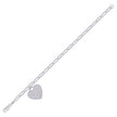 925 Sterling Silver Womens Heart Charm Bracelet Size 7.5 Inches