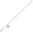 925 Sterling Silver Womens Heart Charm Bracelet Size 7.5 Inches